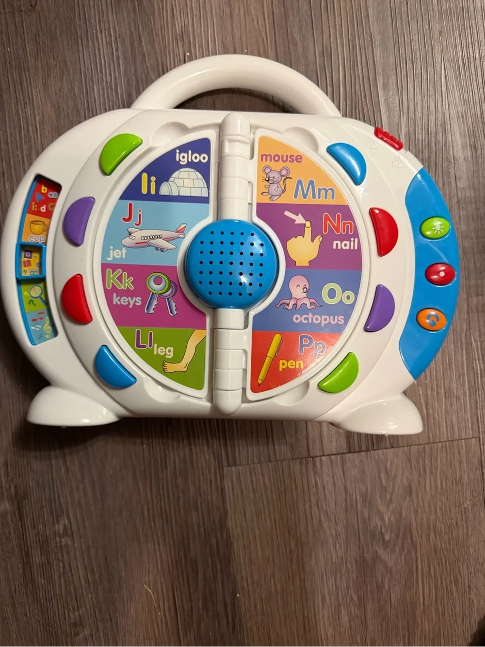 Interactive ABC Learning Toy - White with Multicolor Buttons
